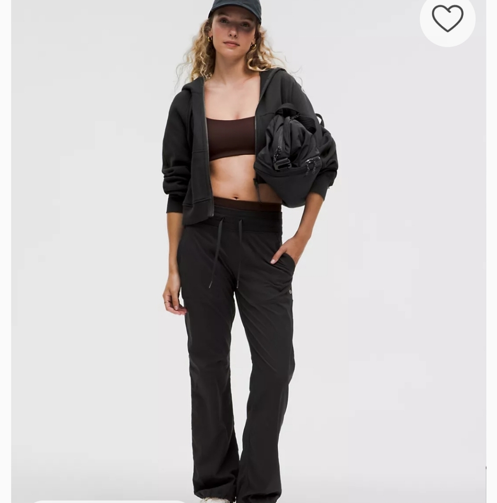 lululemon athletica Black Track Pants - Drawstring Waist